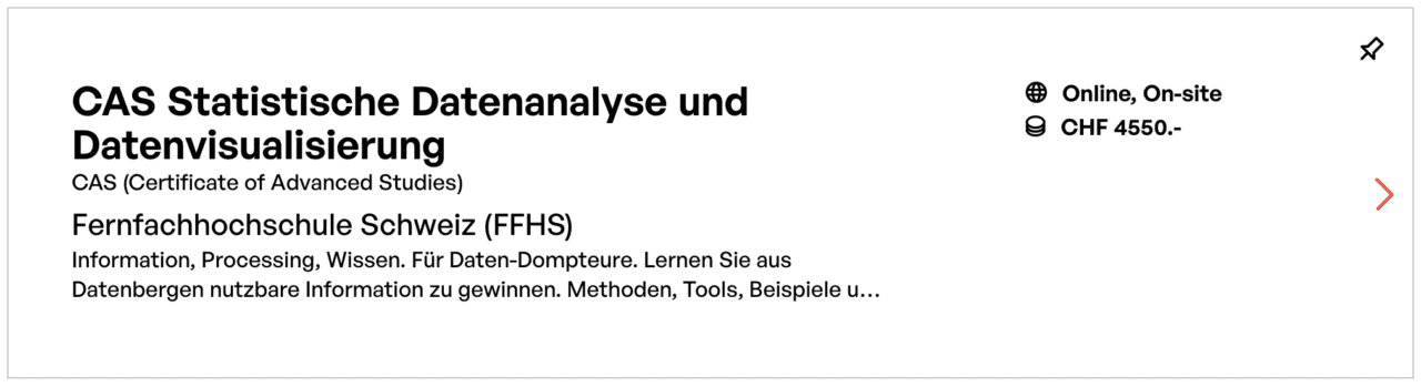 CAS Statistische Datenanalyse und Datenvisualisierung