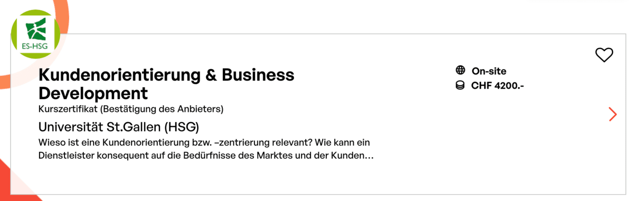 Kundenorientierung & Business Development HSG Universtität St. Gallen