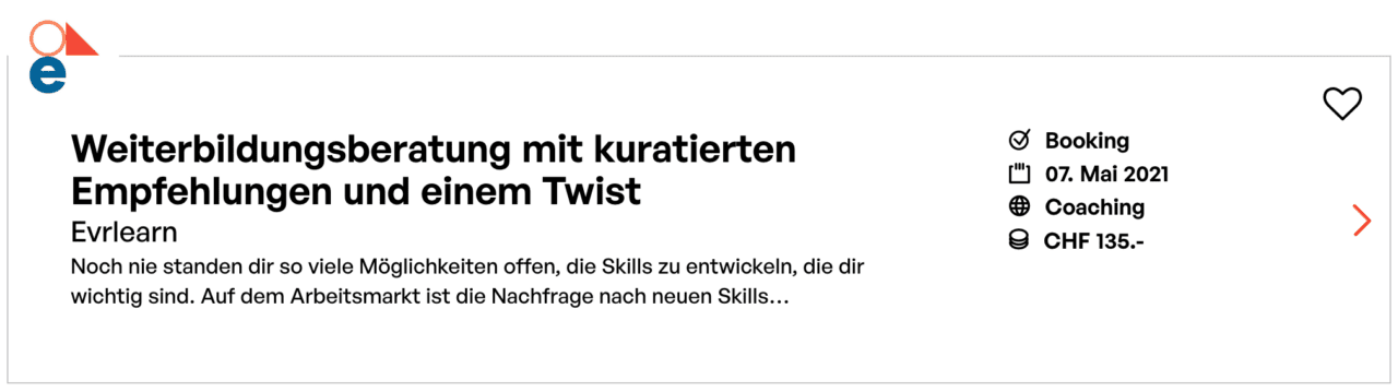 Weiterbildungsberatung mit Kuratierten Empfehlungen und einem Twist