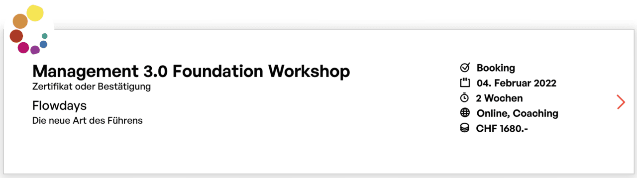 Management 3.0 Foundation Workshop