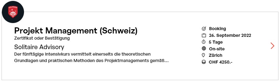 Projekt Management Schweiz